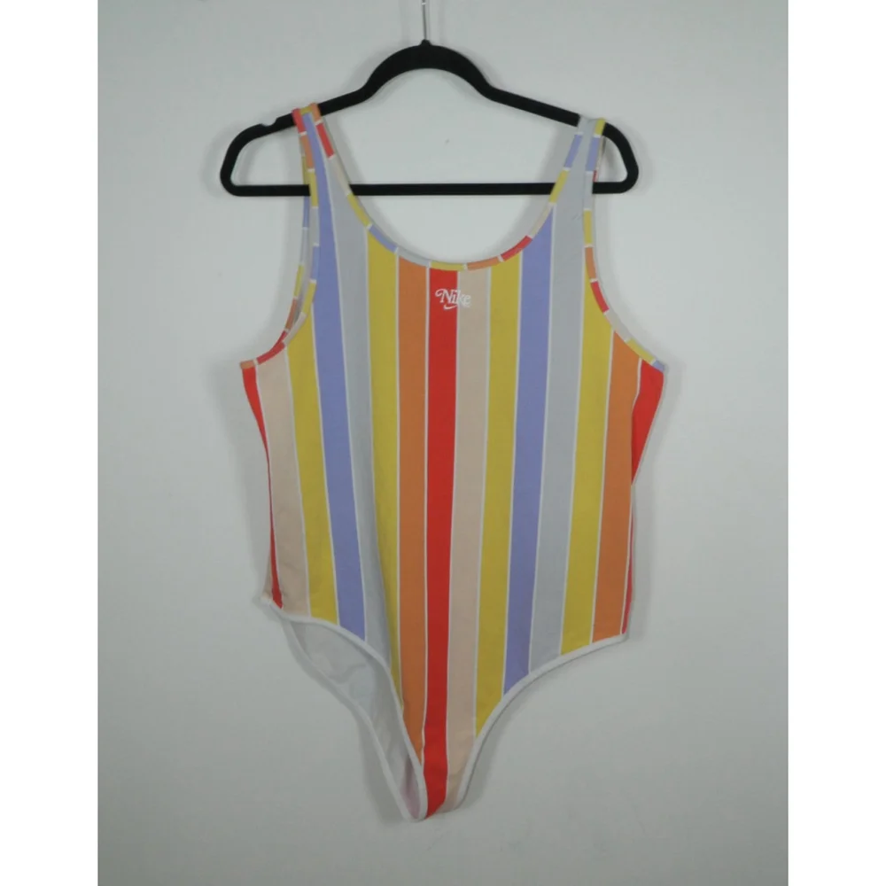 Nike Bodysuit Women Plus Size‎ IX Striped Multicolor